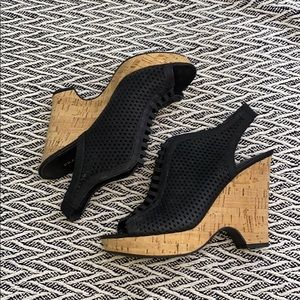 Franco Sarto Women's Platform Cork Wedge Sandals